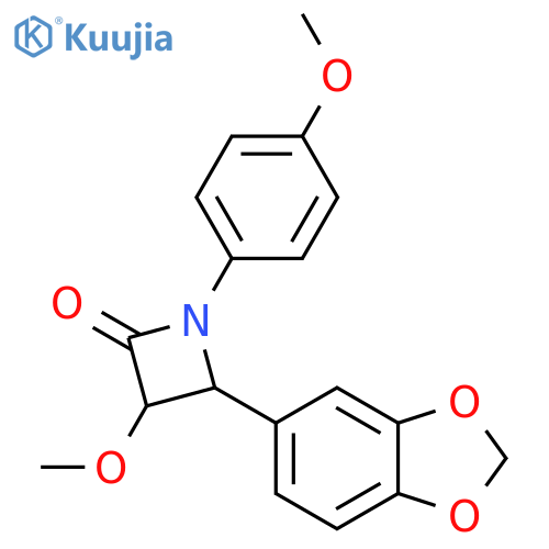 4-Benzo[D]1,3-dioxolan-5-YL-3-methoxy-1-(4-methoxyphenyl)azetidin-2-one structure
