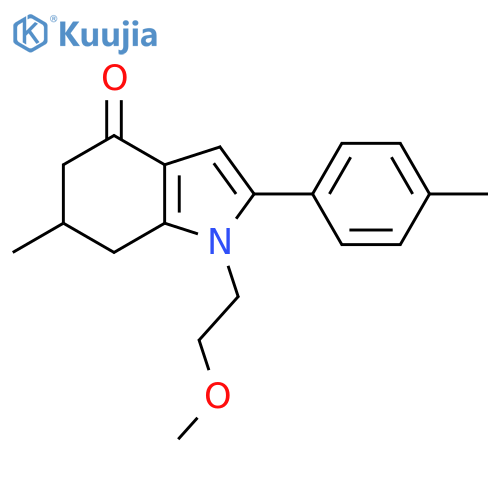 1-(2-Methoxyethyl)-6-methyl-2-(4-methylphenyl)-5,6,7-trihydroindol-4-one structure
