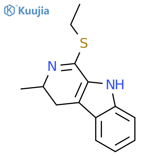 3H-Pyrido[3,4-b]indole,1-(ethylthio)-4,9-dihydro-3-methyl- structure