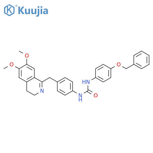 1-[4-[(6,7-dimethoxy-3,4-dihydroisoquinolin-1-yl)methyl]phenyl]-3-(4-phenylmethoxyphenyl)urea structure