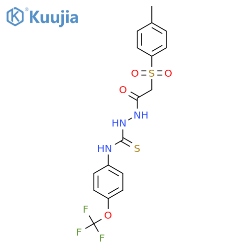 1-(2-((4-Methylphenyl)sulfonyl)acetyl)-4-(4-(trifluoromethoxy)phenyl)thiosemicarbazide structure