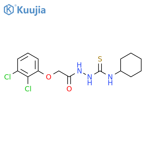 N-[(cyclohexylcarbamothioyl)amino]-2-(2,3-dichlorophenoxy)acetamide structure