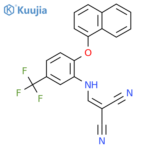 (((2-Naphthyloxy-5-(trifluoromethyl)phenyl)amino)methylene)methane-1,1-dicarbonitrile structure