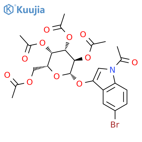1H-Indole,1-acetyl-5-bromo-3-[(2,3,4,6-tetra-O-acetyl-b-D-galactopyranosyl)oxy]- (9CI) structure