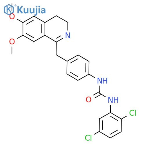 3-(2,5-Dichlorophenyl)-1-(4-((6,7-dimethoxy(3,4-dihydroisoquinolyl))methyl)phenyl)urea structure