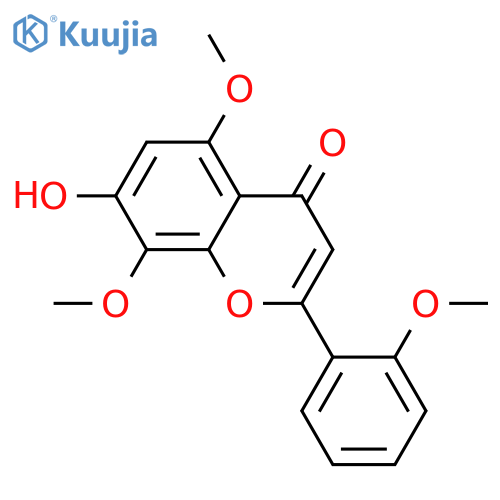 4H-1-Benzopyran-4-one,7-hydroxy-5,8-dimethoxy-2-(2-methoxyphenyl)- structure