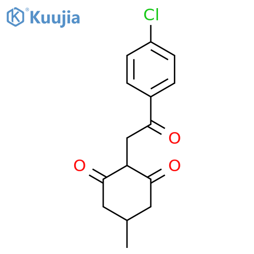 2-(2-(4-Chlorophenyl)-2-oxoethyl)-5-methylcyclohexane-1,3-dione structure