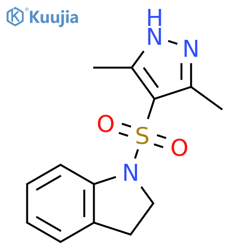 1-(3,5-dimethyl-1H-pyrazol-4-yl)sulfonyl-2,3-dihydro-1H-indole structure