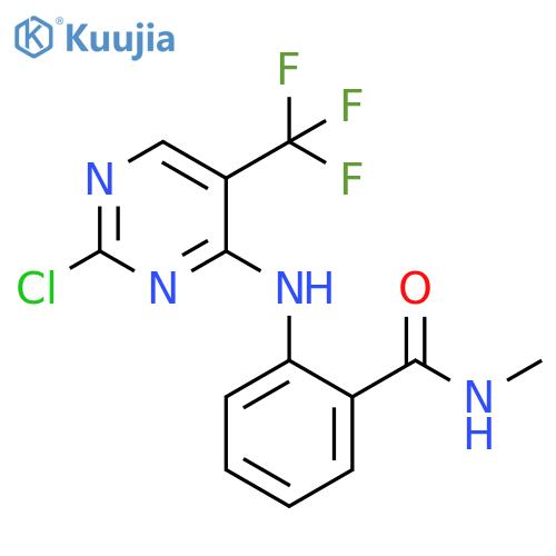 2-{[2-chloro-5-(trifluoromethyl)pyrimidin-4-yl]amino}-N-methylbenzamide structure