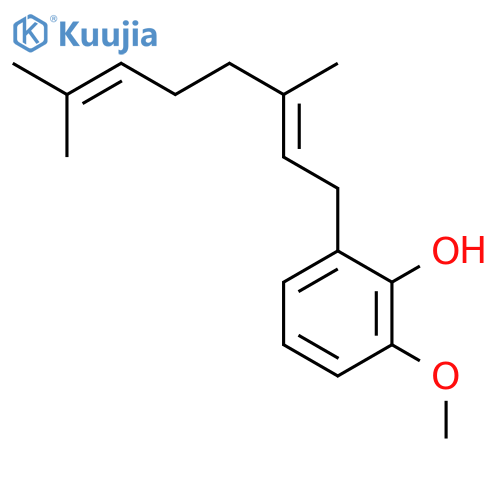 Phenol, 2-[(2E)-3,7-dimethyl-2,6-octadienyl]-6-methoxy- structure