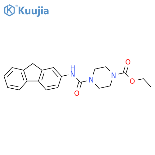 Ethyl 4-(N-fluoren-2-ylcarbamoyl)piperazinecarboxylate structure