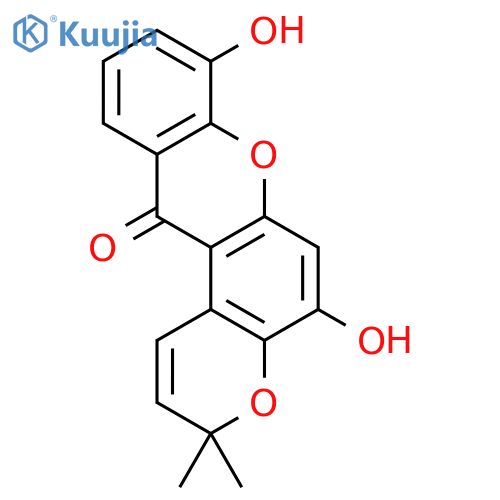 Pyrano[3,2-a]xanthen-12(3H)-one,5,8-dihydroxy-3,3-dimethyl- structure