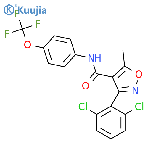 3-(2,6-Dichlorophenyl)-5-methyl-N-[4-(trifluoromethoxy)phenyl]-1,2-oxazole-4-carboxamide structure
