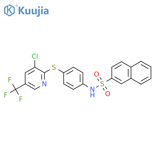 (4-(3-Chloro-5-(trifluoromethyl)(2-pyridylthio))phenyl)(2-naphthylsulfonyl)amine structure