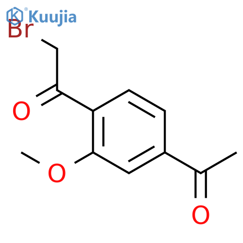 ETHANONE, 1-(4-ACETYL-2-METHOXYPHENYL)-2-BROMO- structure