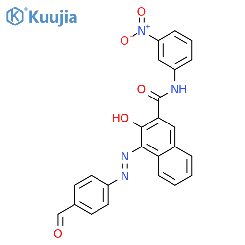 2-Naphthalenecarboxamide, 4-[(4-formylphenyl)azo]-3-hydroxy-N-(3-nitrophenyl)- structure