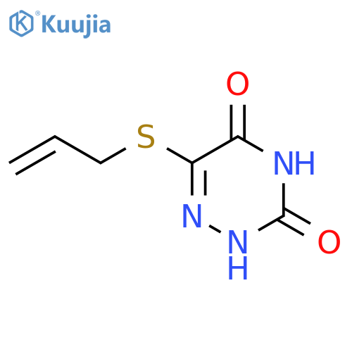 1,2,4-Triazine-3,5(2H,4H)-dione,6-(2-propen-1-ylthio)- structure