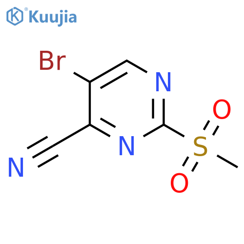 5-bromo-2-(methylsulfonyl)pyrimidine-4-carbonitrile structure