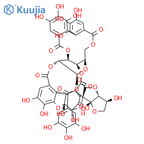 b-D-Glucopyranose,1-(3,4,5-trihydroxybenzoate) cyclic3,6-(4,4',5,5',6,6'-hexahydroxy[1,1'-biphenyl]-2,2'-dicarboxylate) cyclic 2&reg;5:4&reg;4-(3'a,4a,5',6',6'a,9a-hexahydro-1,3'a,6',7,8,9a-hexahydroxy-2',11-dioxospiro[1,4-ethano-3H-pyrano[3,4-b]benzofuran-3,3'(2'H)-furo[3,2-b]furan]-4,5(1H)-dicarboxylate),stereoisomer structure