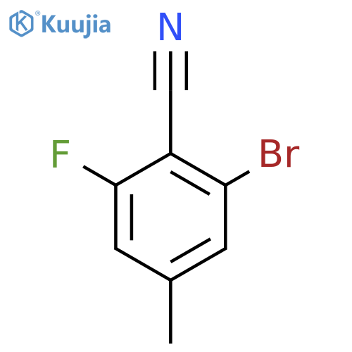 2-Bromo-6-fluoro-4-methylbenzonitrile structure