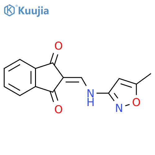 2-[[(5-methyl-1,2-oxazol-3-yl)amino]methylidene]indene-1,3-dione structure