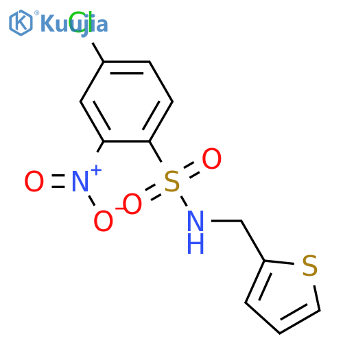 4-chloro-2-nitro-N-(thiophen-2-ylmethyl)benzenesulfonamide structure