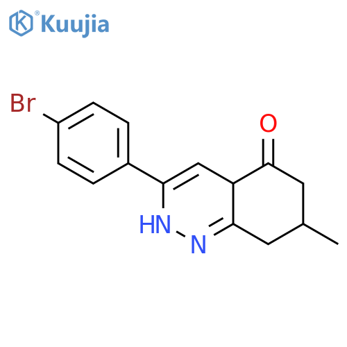 3-(4-bromophenyl)-7-methyl-2,4a,5,6,7,8-hexahydrocinnolin-5-one structure