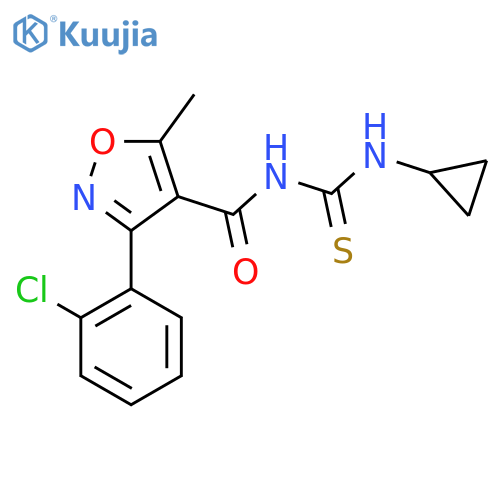 (3-(2-Chlorophenyl)-5-methylisoxazol-4-YL)-N-((cyclopropylamino)thioxomethyl)formamide structure