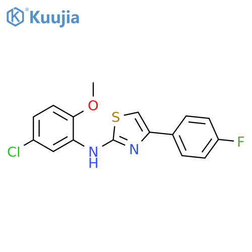 N-(5-chloro-2-methoxyphenyl)-4-(4-fluorophenyl)-1,3-thiazol-2-amine structure
