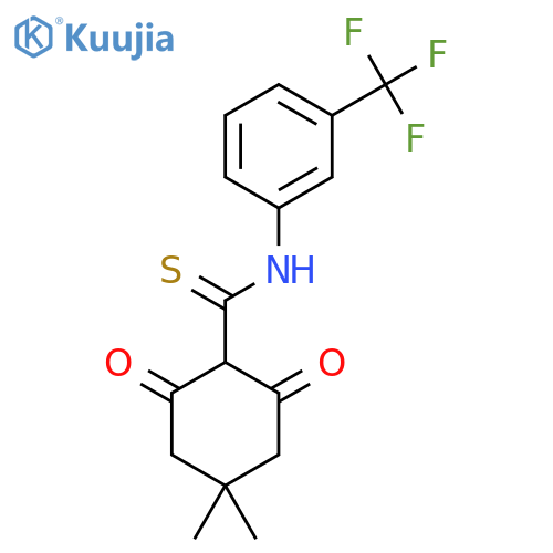 4,4-Dimethyl-2,6-dioxo-N-3-(trifluoromethyl)phenylcyclohexanecarbothioamide structure
