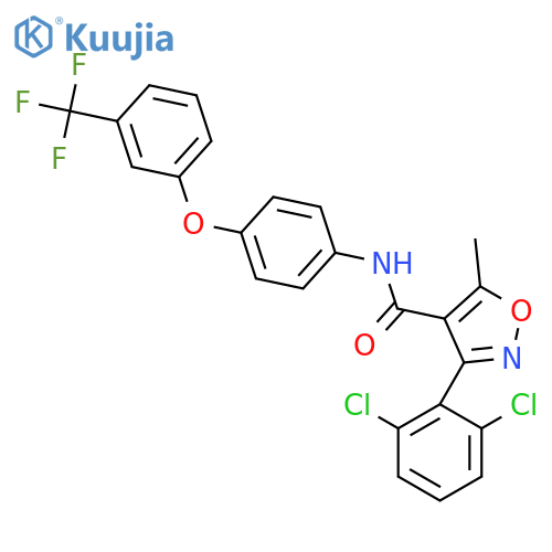 3-(2,6-Dichlorophenyl)-5-methyl-N-[4-[3-(trifluoromethyl)phenoxy]phenyl]-1,2-oxazole-4-carboxamide structure