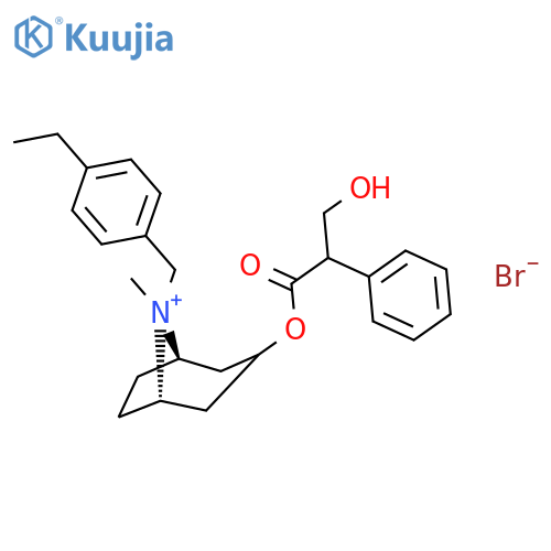 8-Azoniabicyclo[3.2.1]octane,8-[(4-ethylphenyl)methyl]-3-(3-hydroxy-1-oxo-2-phenylpropoxy)-8-methyl-,bromide (1:1), (3-exo)- structure