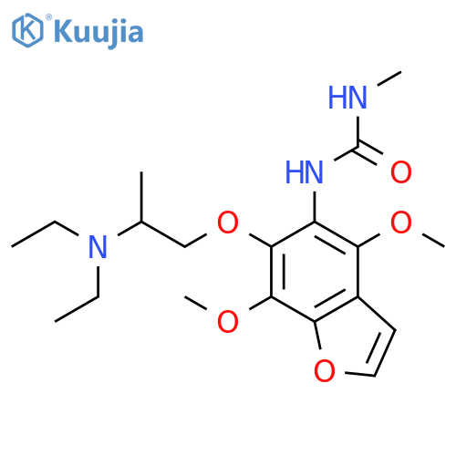 Urea,N-[6-[2-(diethylamino)propoxy]-4,7-dimethoxy-5-benzofuranyl]-N'-methyl- structure
