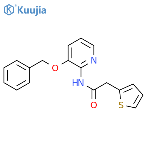 N-(3-phenylmethoxypyridin-2-yl)-2-thiophen-2-ylacetamide structure