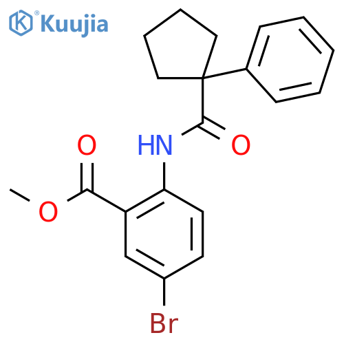 Methyl 5-bromo-2-((phenylcyclopentyl)carbonylamino)benzoate structure