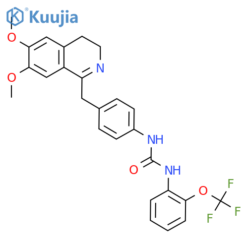 1-(4-((6,7-Dimethoxy(3,4-dihydroisoquinolyl))methyl)phenyl)-3-(2-(trifluoromethoxy)phenyl)urea structure