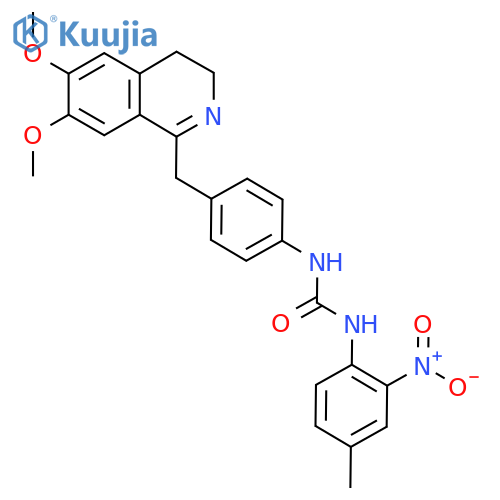 1-(4-((6,7-Dimethoxy(3,4-dihydroisoquinolyl))methyl)phenyl)-3-(4-methyl-2-nitrophenyl)urea structure