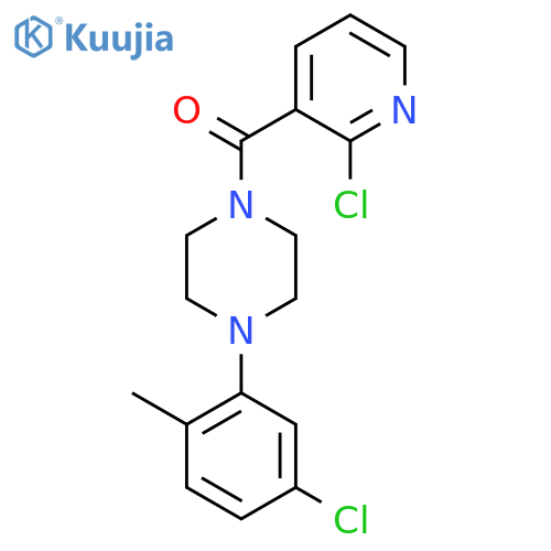 2-Chloro(3-pyridyl) 4-(5-chloro-2-methylphenyl)piperazinyl ketone structure