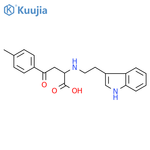 2-{[2-(1H-indol-3-yl)ethyl]amino}-4-(4-methylphenyl)-4-oxobutanoic acid structure