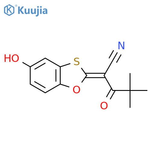 2-(5-Hydroxybenzo[C]2,5-oxathiolen-2-ylidene)-4,4-dimethyl-3-oxopentanenitrile structure