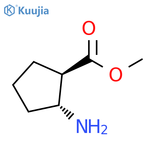 Cyclopentanecarboxylic acid, 2-amino-, methyl ester, (1R,2R)- structure