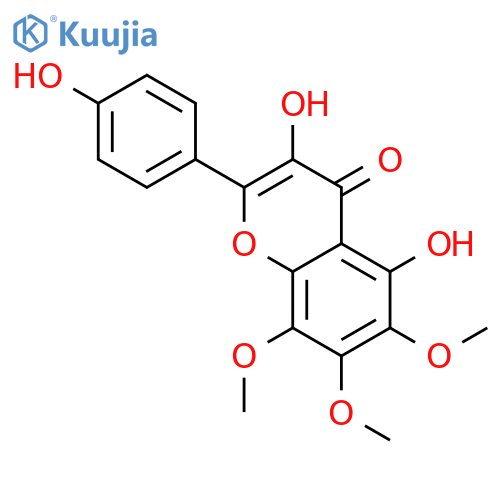 3,5,4'-trihydroxy-6,7,8-trimethoxyflavone structure