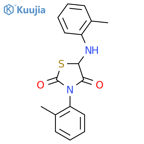 3-(2-methylphenyl)-5-[(2-methylphenyl)amino]-1,3-thiazolidine-2,4-dione structure