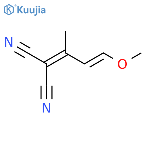[(2E)-3-methoxy-1-methylprop-2-en-1-ylidene]malononitrile structure