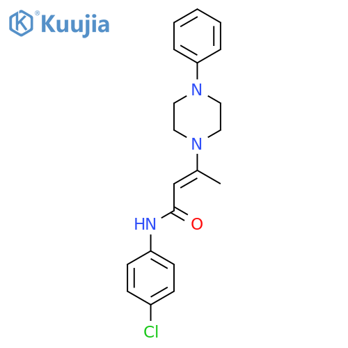 N-(4-Chlorophenyl)-3-(4-phenylpiperazinyl)but-2-enamide structure