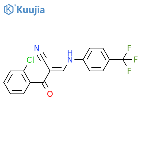 (E)-2-(2-Chlorobenzoyl)-3-4-(trifluoromethyl)anilino-2-propenenitrile structure