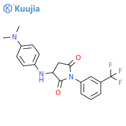3-{[4-(dimethylamino)phenyl]amino}-1-[3-(trifluoromethyl)phenyl]pyrrolidine-2,5-dione structure