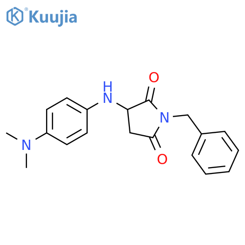 1-benzyl-3-{[4-(dimethylamino)phenyl]amino}pyrrolidine-2,5-dione structure