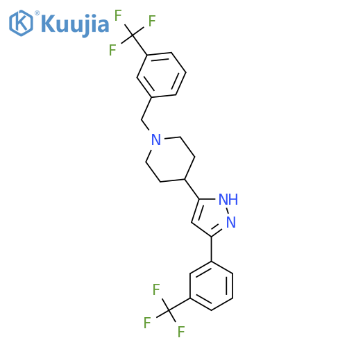 1-[3-(TRIFLUOROMETHYL)BENZYL]-4-(5-[3-(TRIFLUOROMETHYL)PHENYL]-1H-PYRAZOL-3-YL)PIPERIDINE structure