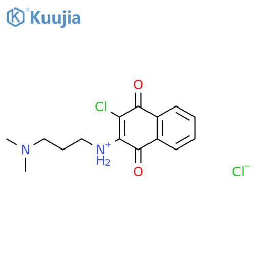 3-Chloro-N-3-(dimethylamino)propyl-1,4-dioxo-1,4-dihydro-2-naphthalenaminium chloride structure